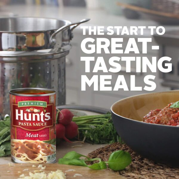 Hunt's Meat Pasta Sauce, 24 oz (Pack of 6) Gourmet Food - Image 4
