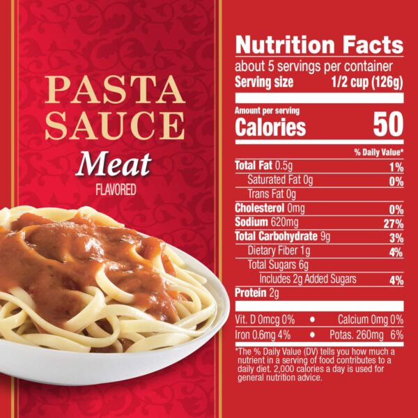 Hunt's Meat Pasta Sauce, 24 oz (Pack of 6) Gourmet Food - Image 2